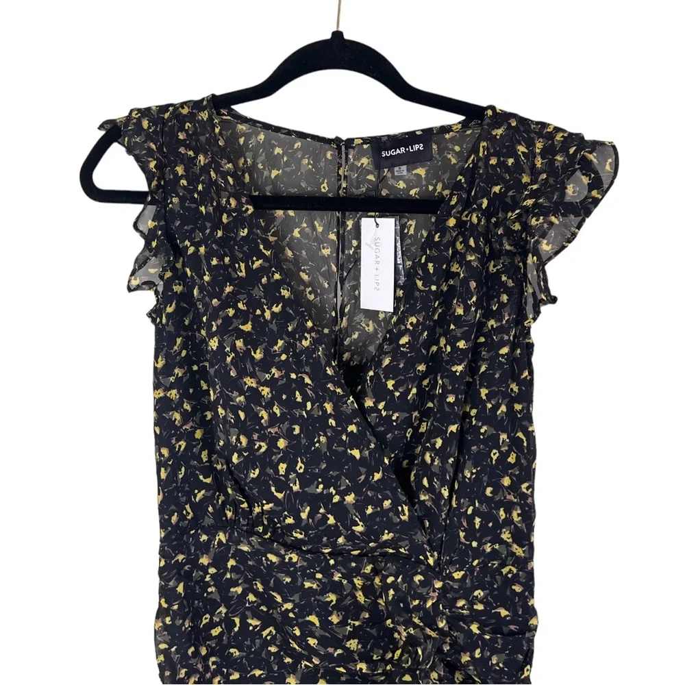 NWT Sugarlips Sherwood Ruched Ruffle dress - Picture 7 of 9